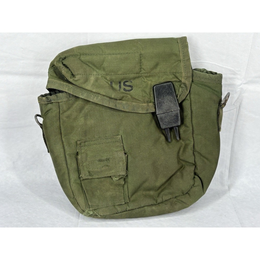 Vietnam War US 2 Qt Two Quart Water Canteen Cover Original Olive Drab Militaria